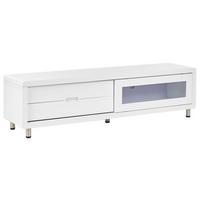 TV-MÖBEL Weiß PEMBORKE 39/158/43 cm - Weiß, Holzwerkstoff (158/43/39cm) - Beliani