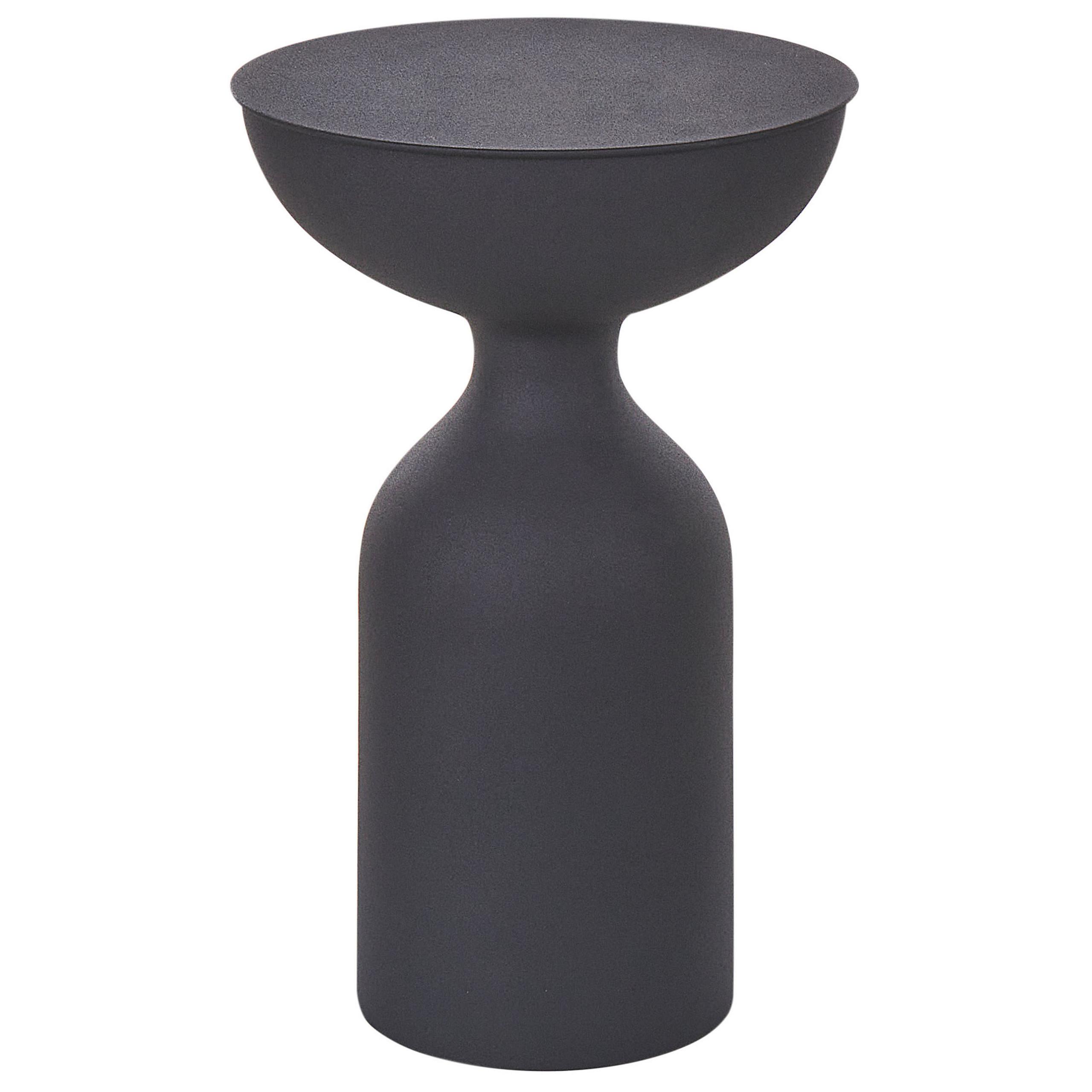 BEISTELLTISCH Metall schwarz rund 36 cm Cota - Schwarz, Metall (36/36/56cm) - Beliani