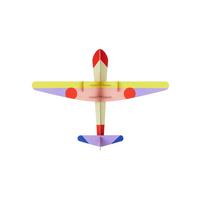 WANDDEKO Mutiges Flugzeug 9.5/36.5 cm - Multicolor, Wellpappe (9.5/36.5/50cm) - Studio Roof