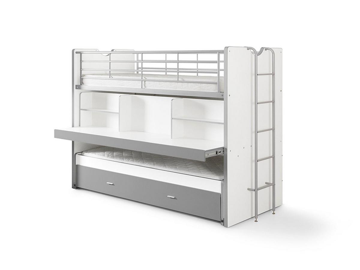 HOCHBETT Kalinda 222x161x102 aus Holzwerkstoff+Metall Weiß/Silbergrau - Weiß/Grau, Holzwerkstoff (90/200cm) - 58aufmkessel