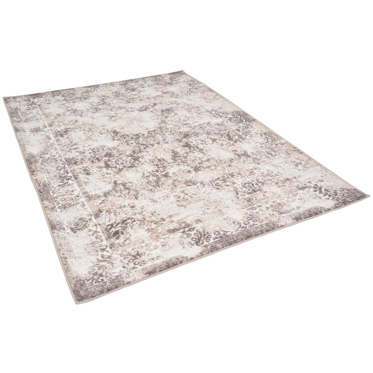 DESIGNER TEPPICH TAWIRA VINTAGE BORDÜRE - Beige/Grau, Textil (120/170cm) - Pergamon