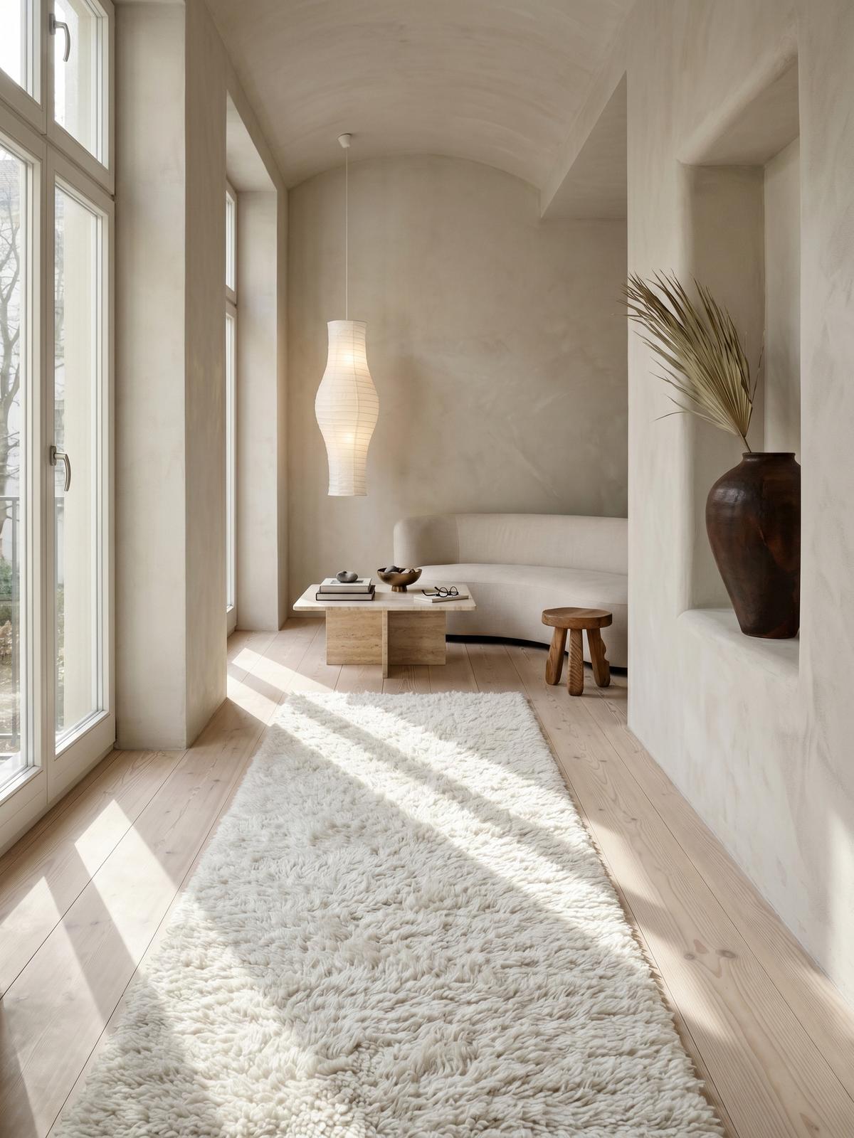 HOCHFLORTEPPICH RHEIN, einfarbig, aus Polypropylen, Creme, 60 x 110 cm - Beige, Textil (110/60cm) - KADIMA DESIGN