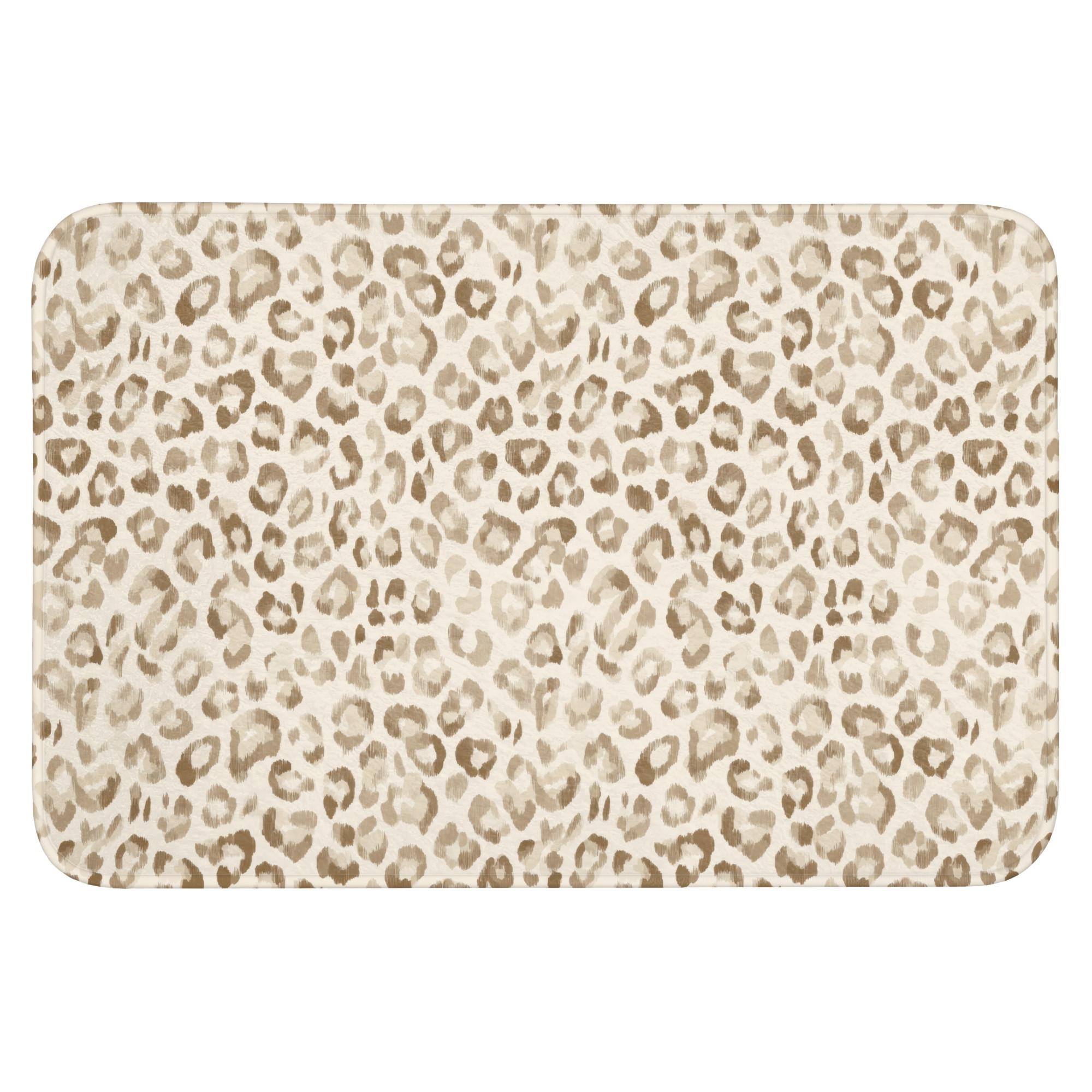 BADEMATTE Leopard - Klassisch - Beige Badvorleger 90x60 cm - Hellbraun, Textil (90/60cm) - OnlyWow