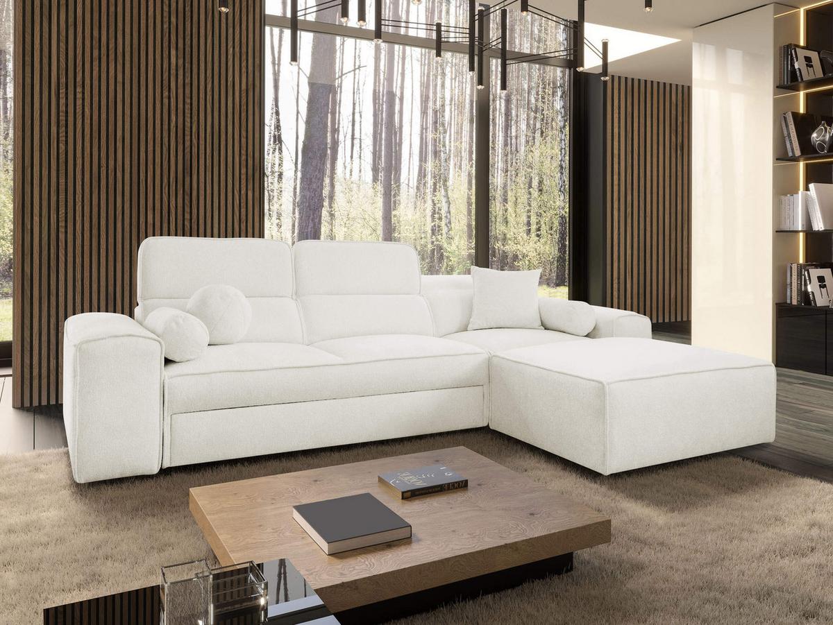 ECKSCHLAFSOFA Vito I, Seite: Rechts - Creme, Holz/Textil (276/187cm) - MIRJAN24