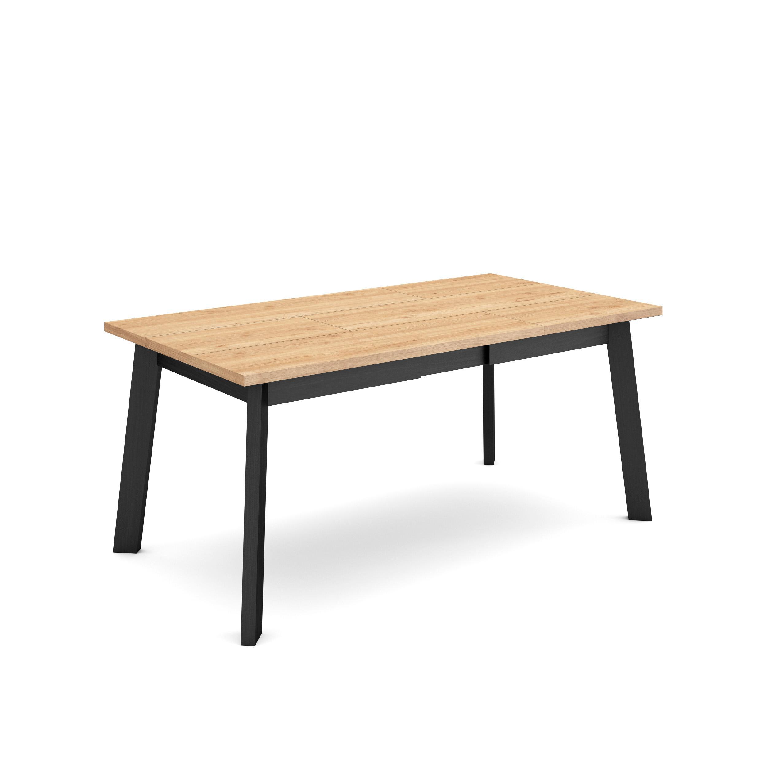ESSTISCH für 8 Gäste, eiche, schwarz, 167/90/75cm - Eichefarben/Schwarz, Holzwerkstoff (90/167/75cm) - Skraut Home