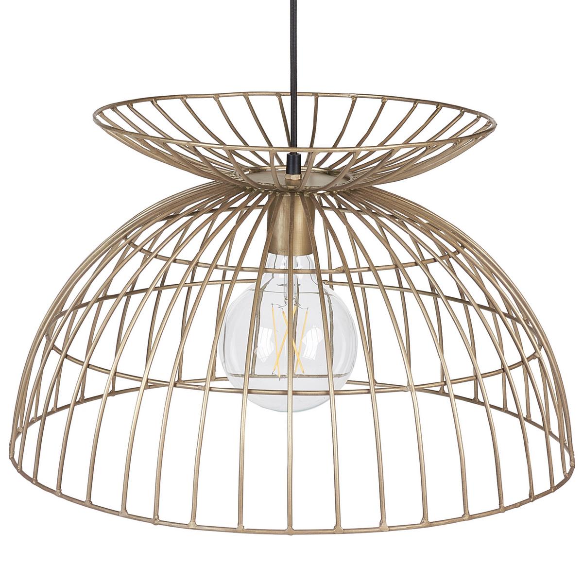 HÄNGELEUCHTE Mahanadi 50/50/141 cm - Messingfarben, Metall (50/50/141cm) - Beliani