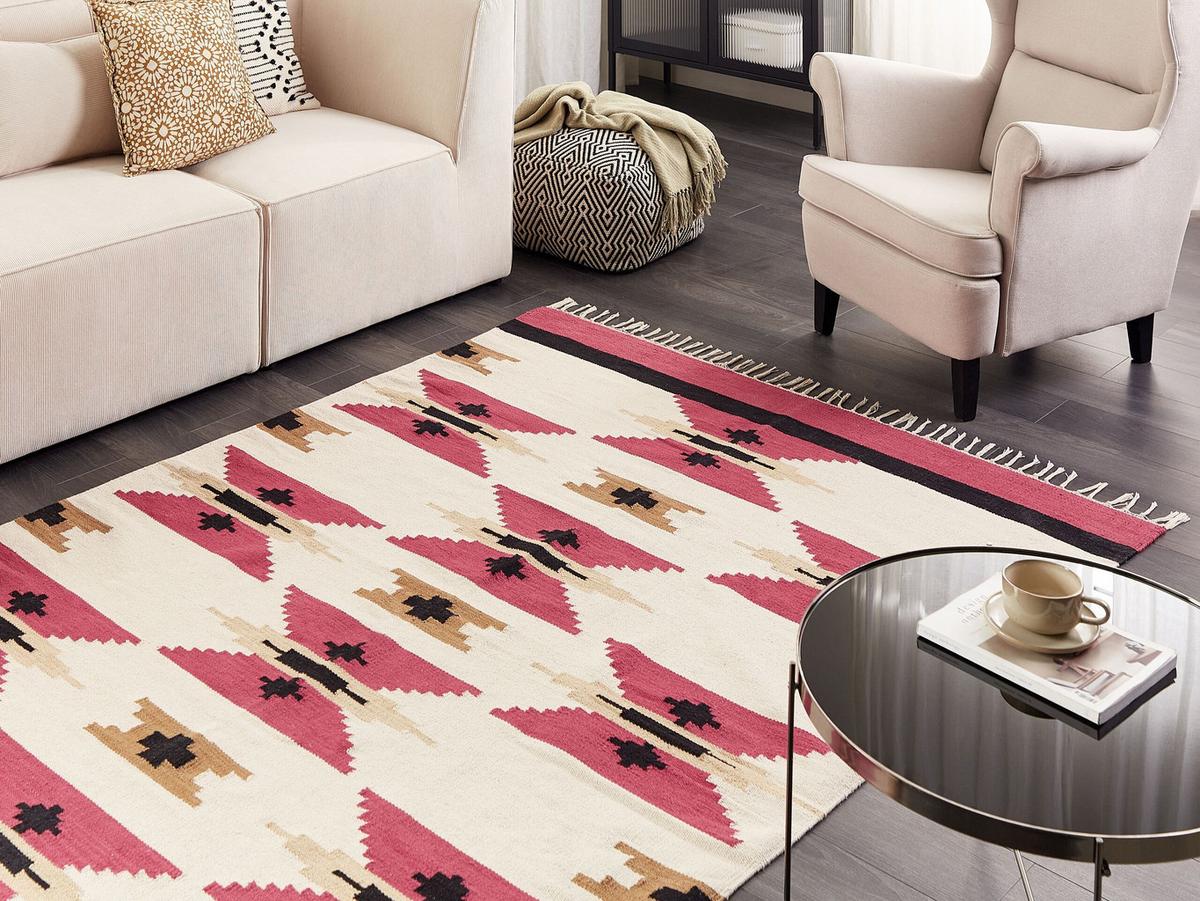 KELIM-TEPPICH Garni 230/160 cm - Multicolor, Textil (160/230cm) - Beliani