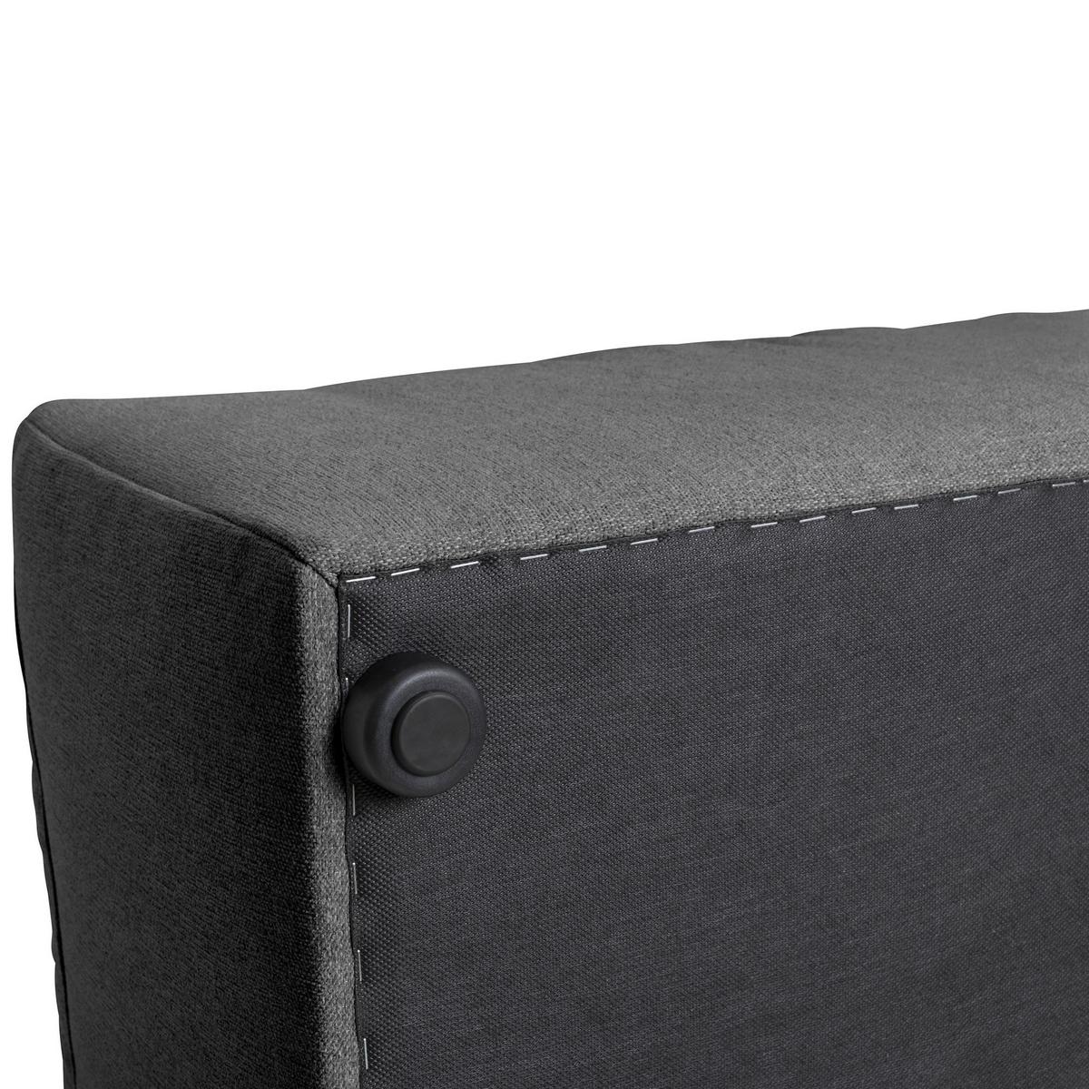 POLSTERHOCKER Kattrina Flachgewebe anthrazit - Anthrazit, Kunststoff (75/45/75cm) - 58aufmkessel