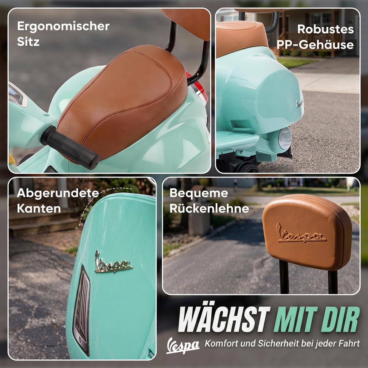 KINDERMOTORRAD Kunststoff Stahl Grün - Grün, Kunststoff (66.5/38/52cm) - AIYAPLAY