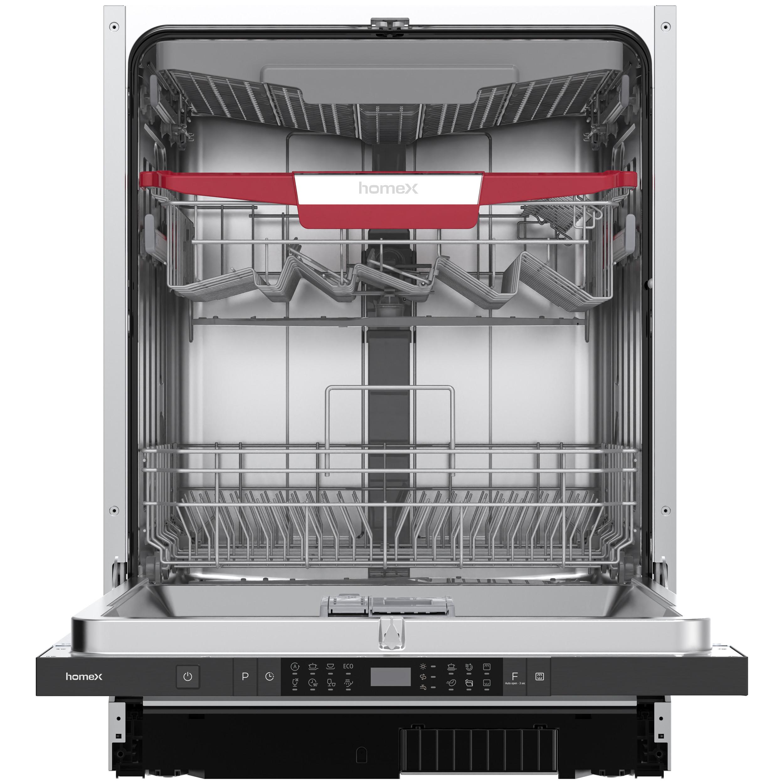 GESCHIRRSPÜLER vollintegrierbar 60 cm, Einbau Spülmaschine - 14 Maßgedecke, 8 Programme, AquaStop, Bodenlicht - Silberfarben, Kunststoff/Metall (59.8/81.5/55cm) - homeX