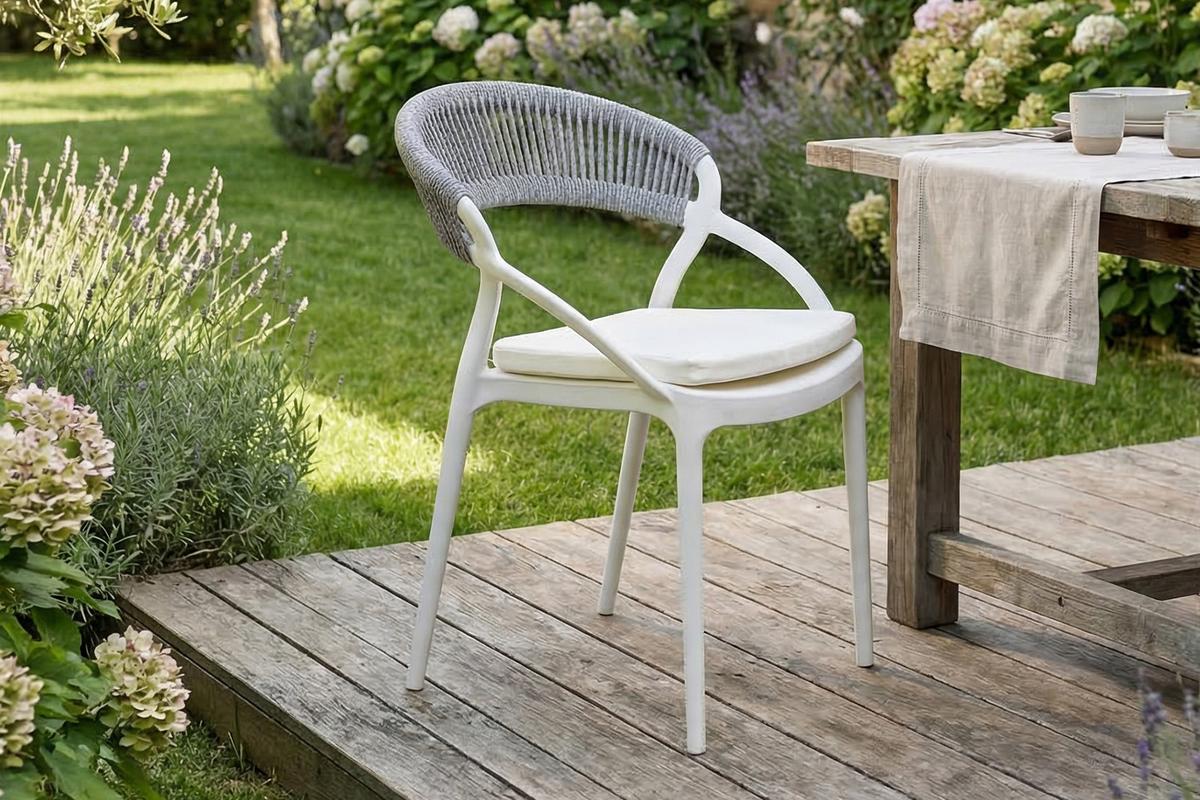 GARTENSTUHL KISO Grau Kunststoff Stapelbar (1er-Set) - Grau, Kunststoff (54/79/58cm) - KAWOLA
