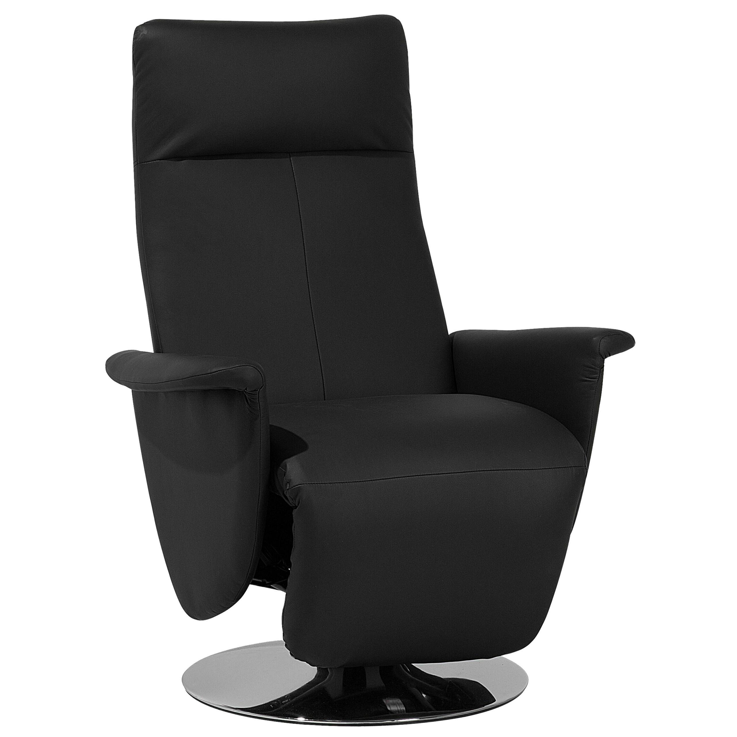 SESSEL Kunstleder Schwarz elektrisch verstellbar Prime - Schwarz, Textil/Metall (82/113/80cm) - Beliani