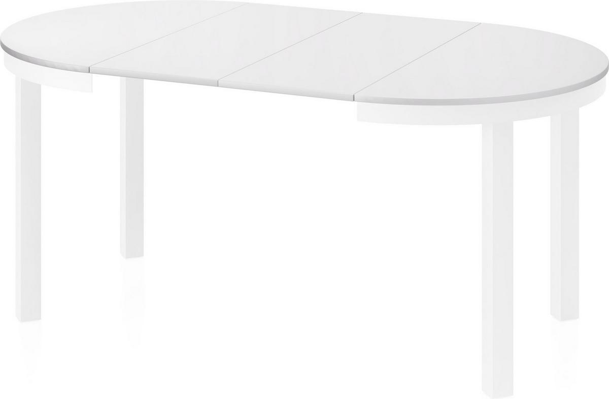 ESSTISCH Rowan Weiß runder ausziehbarer, Weiß 100-176/100/76 cm - Weiß, Holzwerkstoff/Metall (100/176/76cm) - WFL GROUP