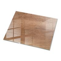 TISCHPLATTE 80x60 cm Natürliche Holzmaserung - Braun, Glas (0.4/80/60cm) - TULUP