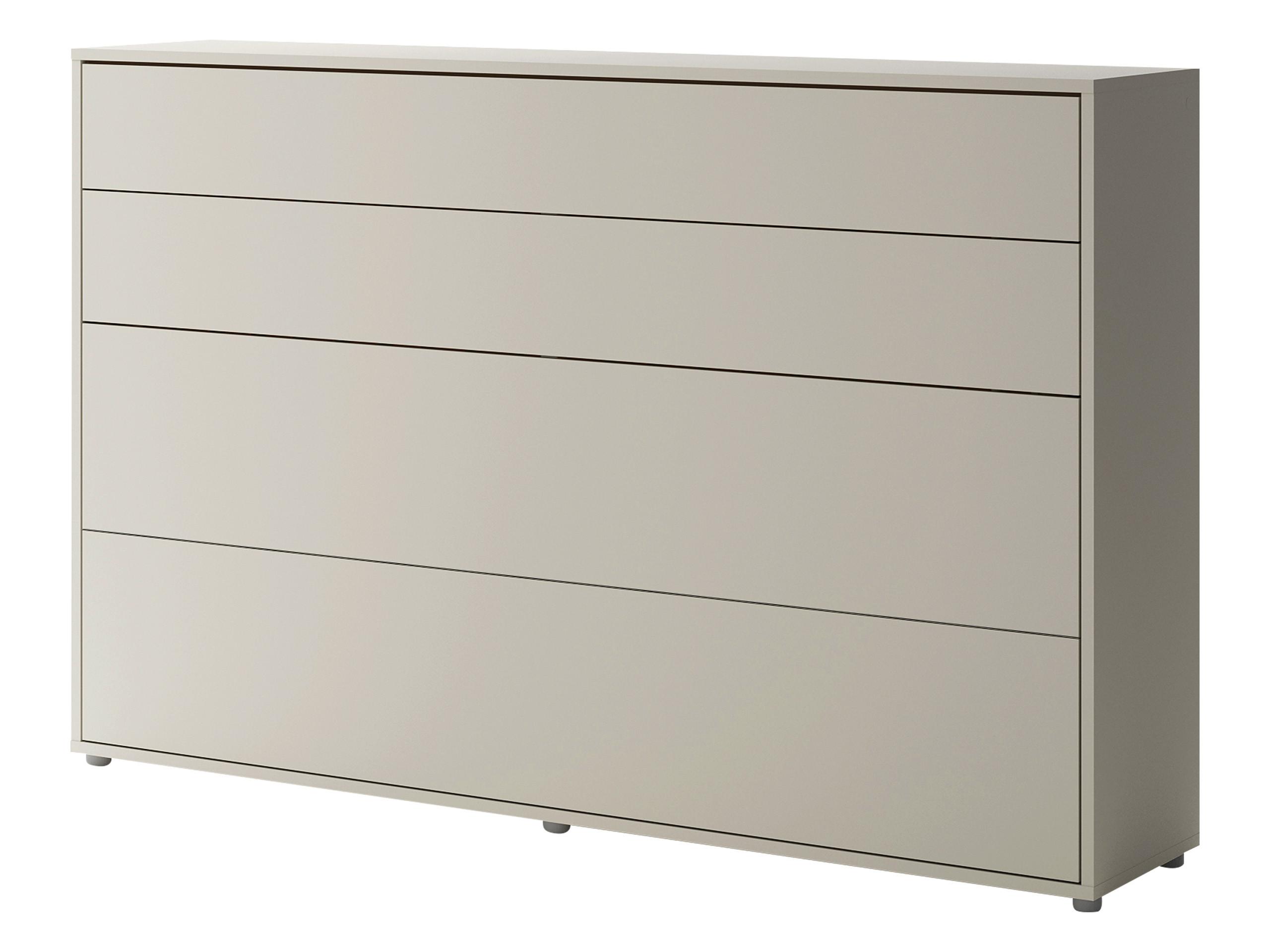 SCHRANKBETT Bed-Concept BC-05 120x200 mit weißer LED Beleuchtung - Kaschmir/Grau, Holz/Holzwerkstoff (120/200cm) - MIRJAN24