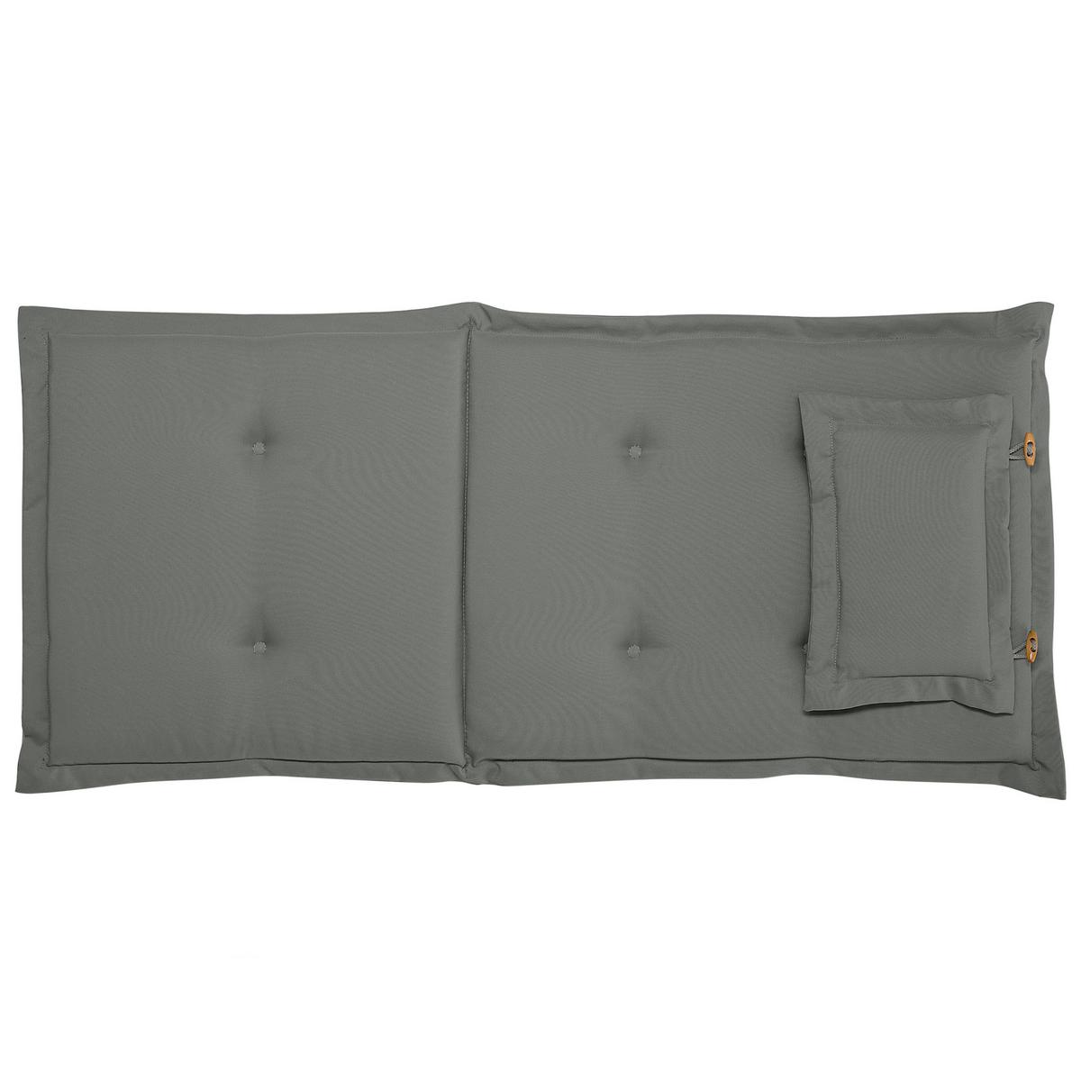 SITZAUFLAGEN 6er-Set Grau 50/45 cm Java/Amantea - Grau, Textil (71/71/50cm) - Beliani