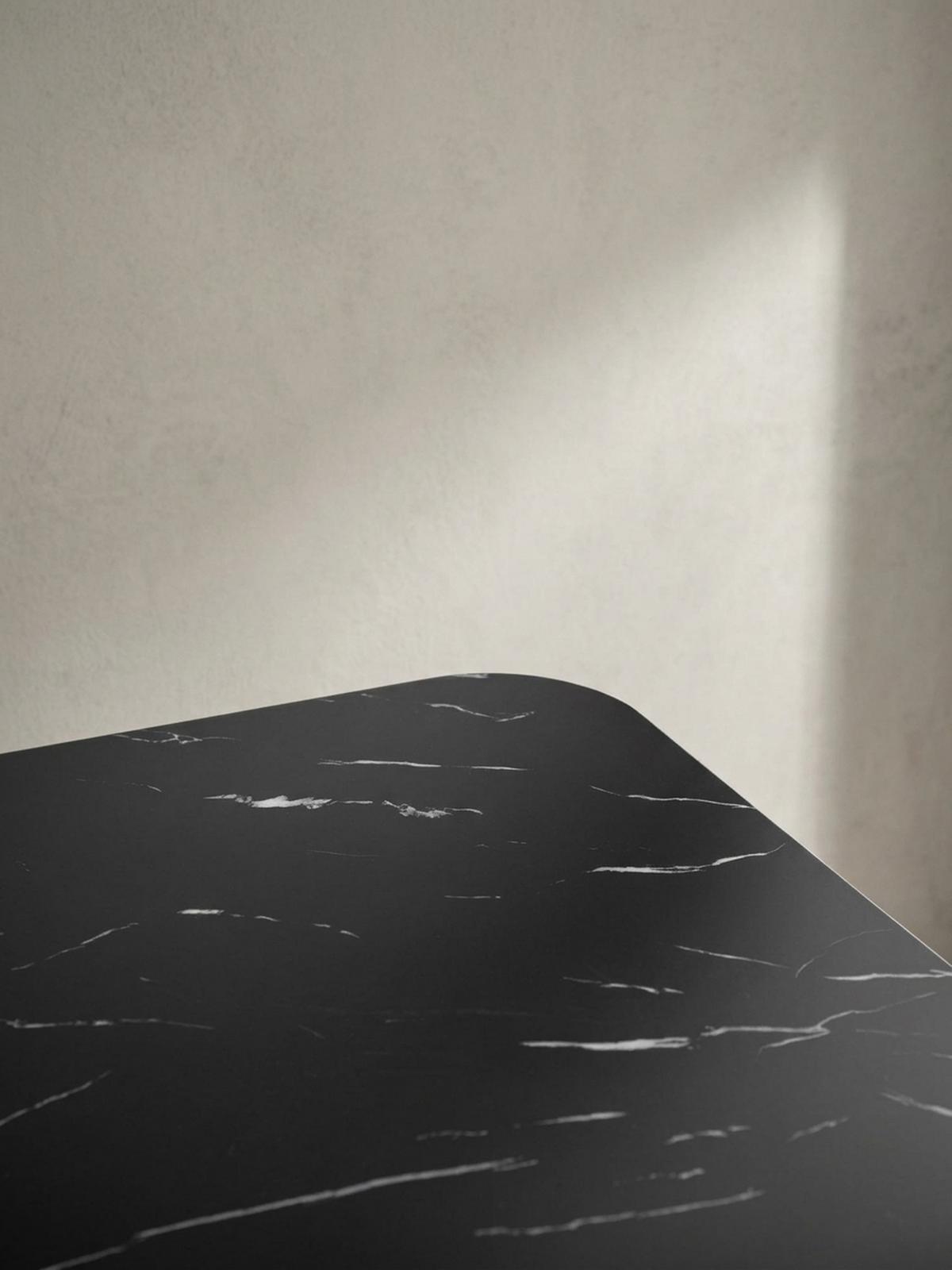 ESSTISCH Marmoroptik Metall Rechteckig Modern Klein, Schwarz 200x90x76 cm - Goldfarben/Schwarz, Holzwerkstoff/Metall (90/200/76cm) - KADIMA DESIGN