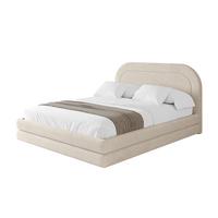 POLSTERBETT mit Bettkasten und Lattenrost, Bett mit Matratze H3/H4 - LERIS 180x200 Beige - Creme, Holzwerkstoff/Textil (180/200cm) - ALTDECOR