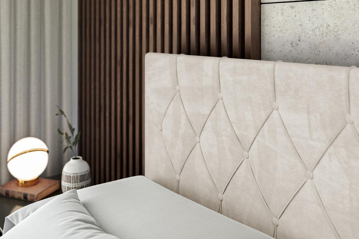 BOXSPRINGBETT VELANTO-BZ KING - 140 x 200 - H3/H4 - Ecru - Ecru, Holzwerkstoff (140/200cm) - ALTDECOR