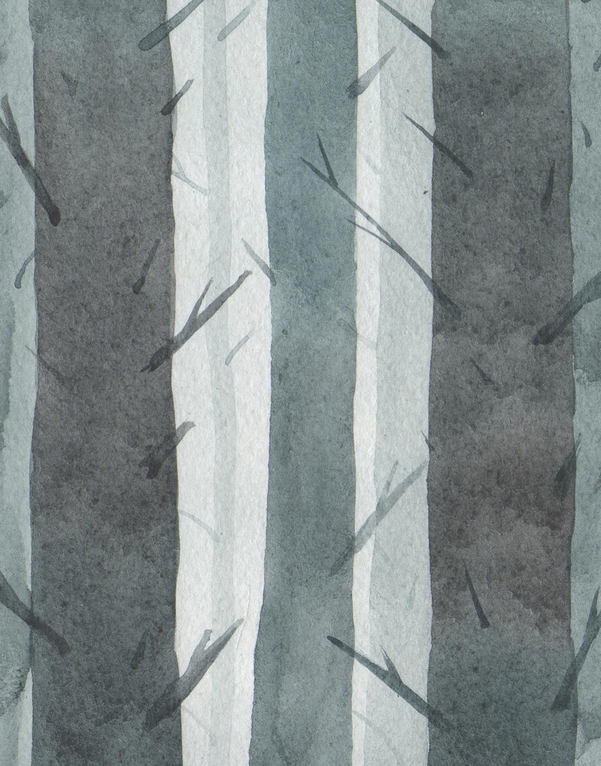 VERDUNKELUNGSROLLO 110x140 cm Bäume - Grau, Textil (110/140cm) - TULUP