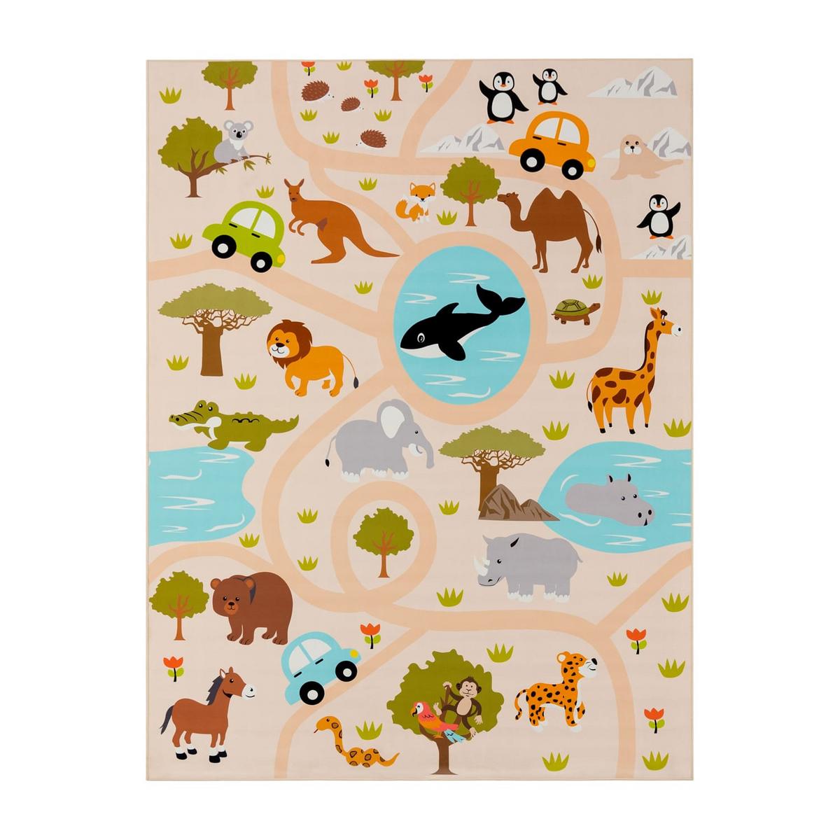 KINDERTEPPICH Bunt 100 x 200 cm - Multicolor, Kunststoff (100/200cm) - TT Home