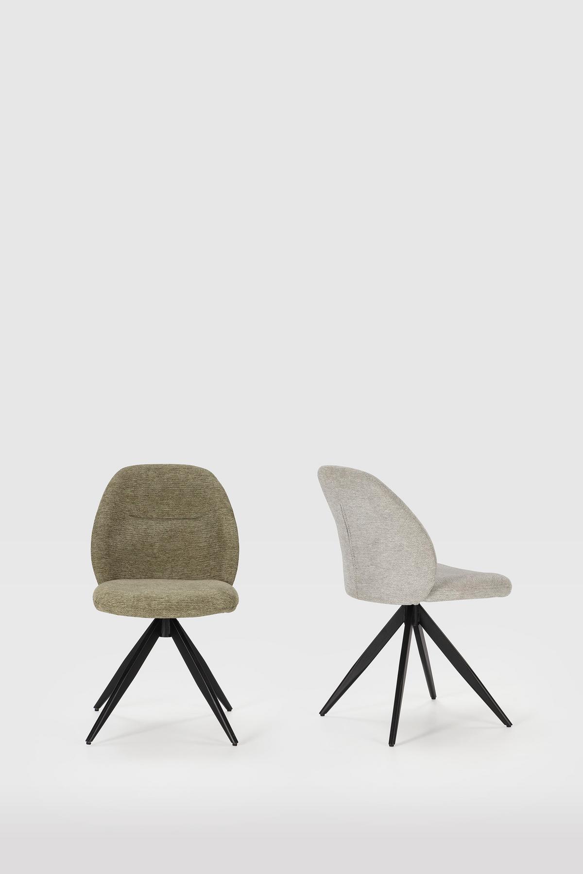 ESSZIMMERSTUHL Tamara Grün 47/60/49 cm 2er-Set - Grün, Textil (60/49/47cm) - Calicosy
