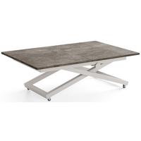 COUCHTISCH Axen höhenverstellbar ausziehbar, Beton Dunkelgrau 120-160/80/38-75 cm - Kaschmir/Dunkelgrau, Holzwerkstoff/Metall (80/160/75cm) - WFL GROUP