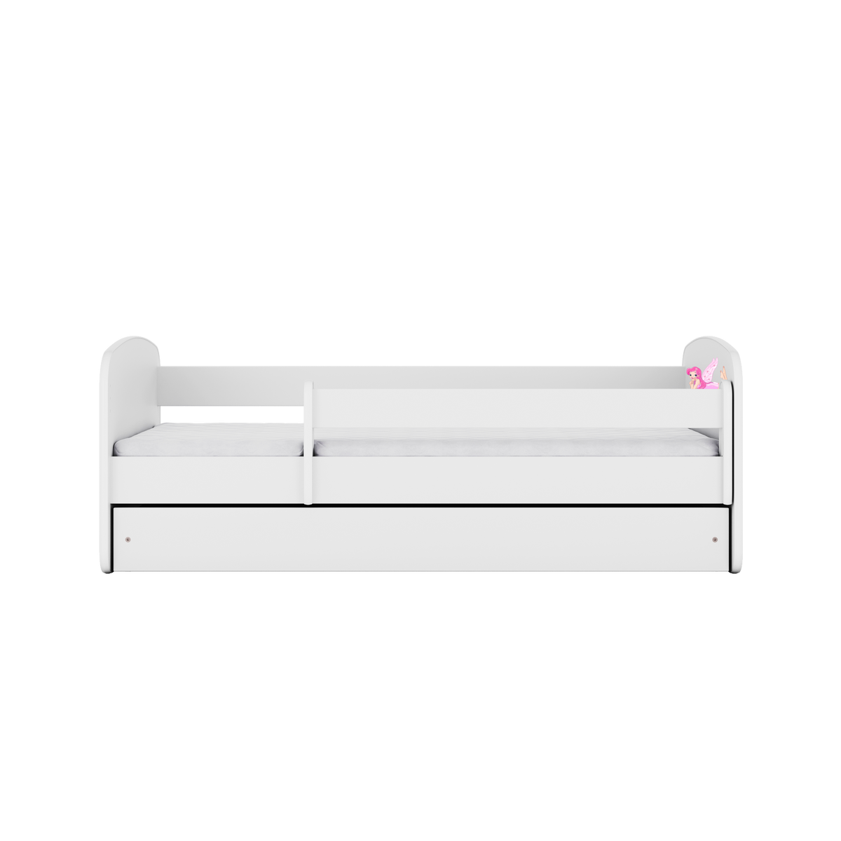 KINDERBETT Fee mit Flügeln mit Schublade 140/70 80/61/144 - Weiß, Holzwerkstoff (70/140cm) - RAUMHIRSCH FURNITURE