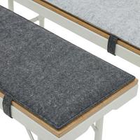BIERBANKAUFLAGE Filz, 2er Set, Grau, 220/25/1 cm - Grau, Kunststoff (25/1/220cm) - Dunedesign