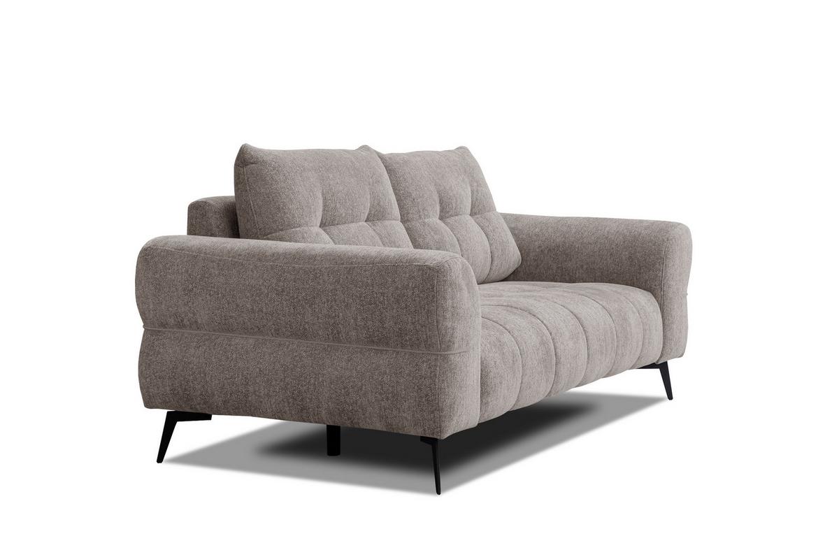 SOFA SALVINI 2,5-Sitzer, dunkelbeige - Beige, Holz/Textil (206/88/99cm) - Wozimo