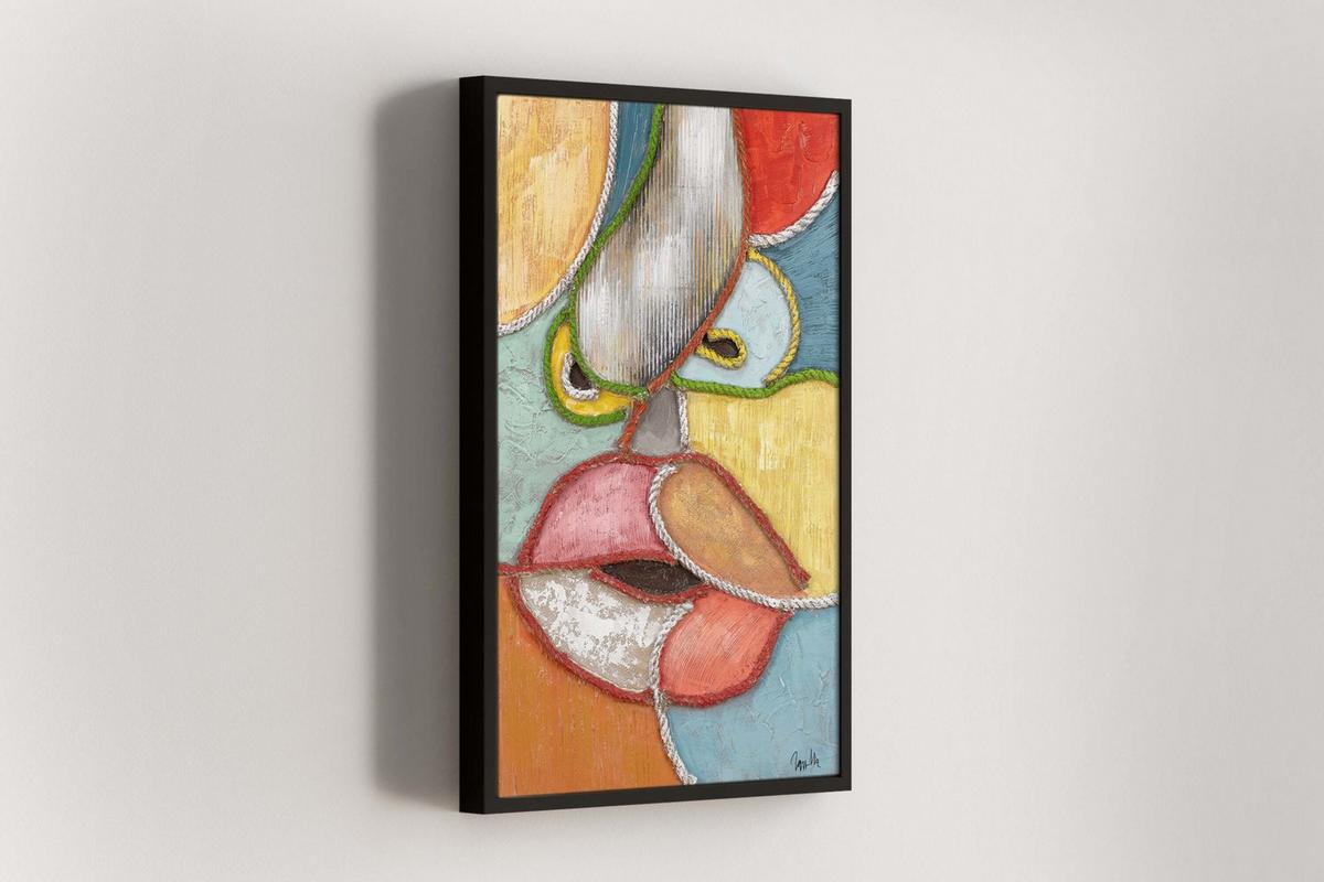 ACRYLBILD HANDGEMALT 60/90 cm - Multicolor, Holz/Textil (60/90cm) - KUNSTLOFT