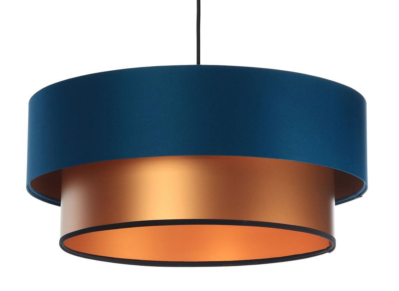 HÄNGELEUCHTE Blau 50/20 cm - Blau/Kupferfarben, Kunststoff (50/1/20cm) - ONZENO