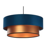 HÄNGELEUCHTE Blau 50/20 cm - Blau/Kupferfarben, Kunststoff (50/1/20cm) - ONZENO