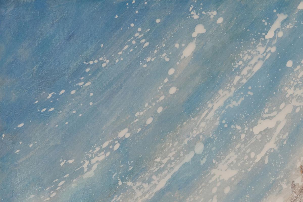 ACRYLBILD HANDGEMALT 80/80 cm - Blau/Multicolor, Holz/Textil (80/80cm) - KUNSTLOFT