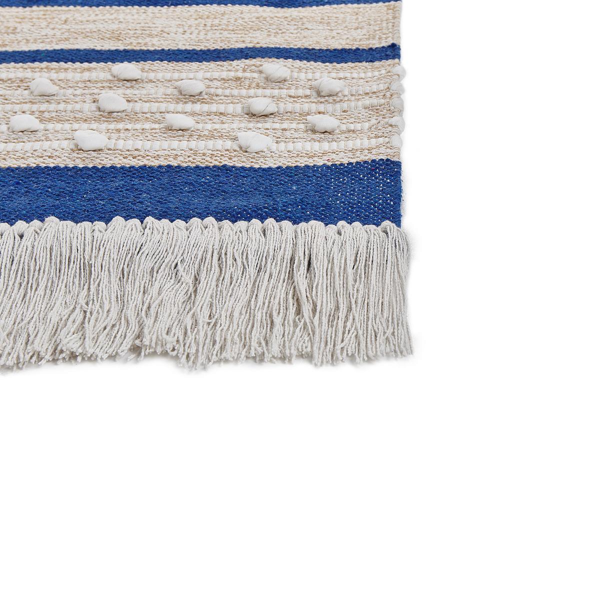 KURZFLOR-TEPPICH Kondhali 150/80 cm - Blau, Textil (80/150cm) - Beliani