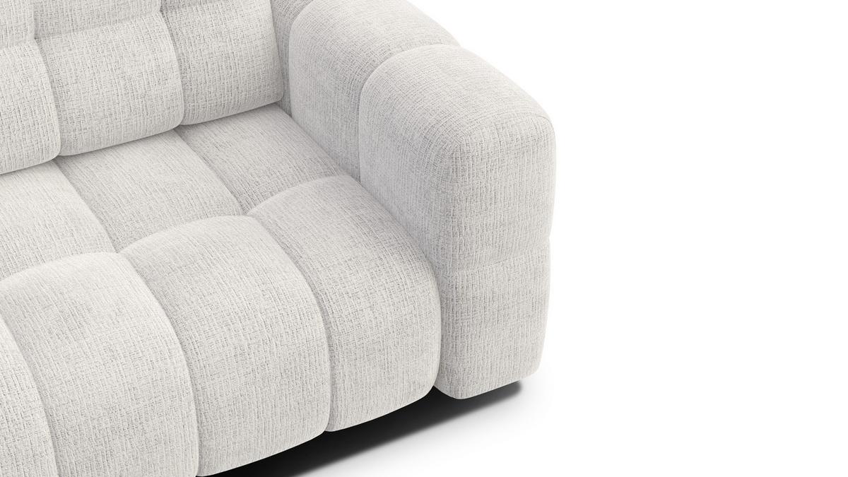 SOFA CLOUDI 2,5-Sitzer, creme - Creme/Schwarz, Holz/Textil (211/89/104cm) - Wozimo