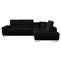 ECKSOFA Cotere, Seite: Rechts - Schwarz, Holz/Textil (270/202cm) - MIRJAN24