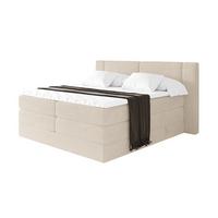 BOXSPRINGBETT mit Matratze H3/H4 - EVON KING - 180x200 cm Beige - Ecru, Holzwerkstoff (180/200cm) - ALTDECOR