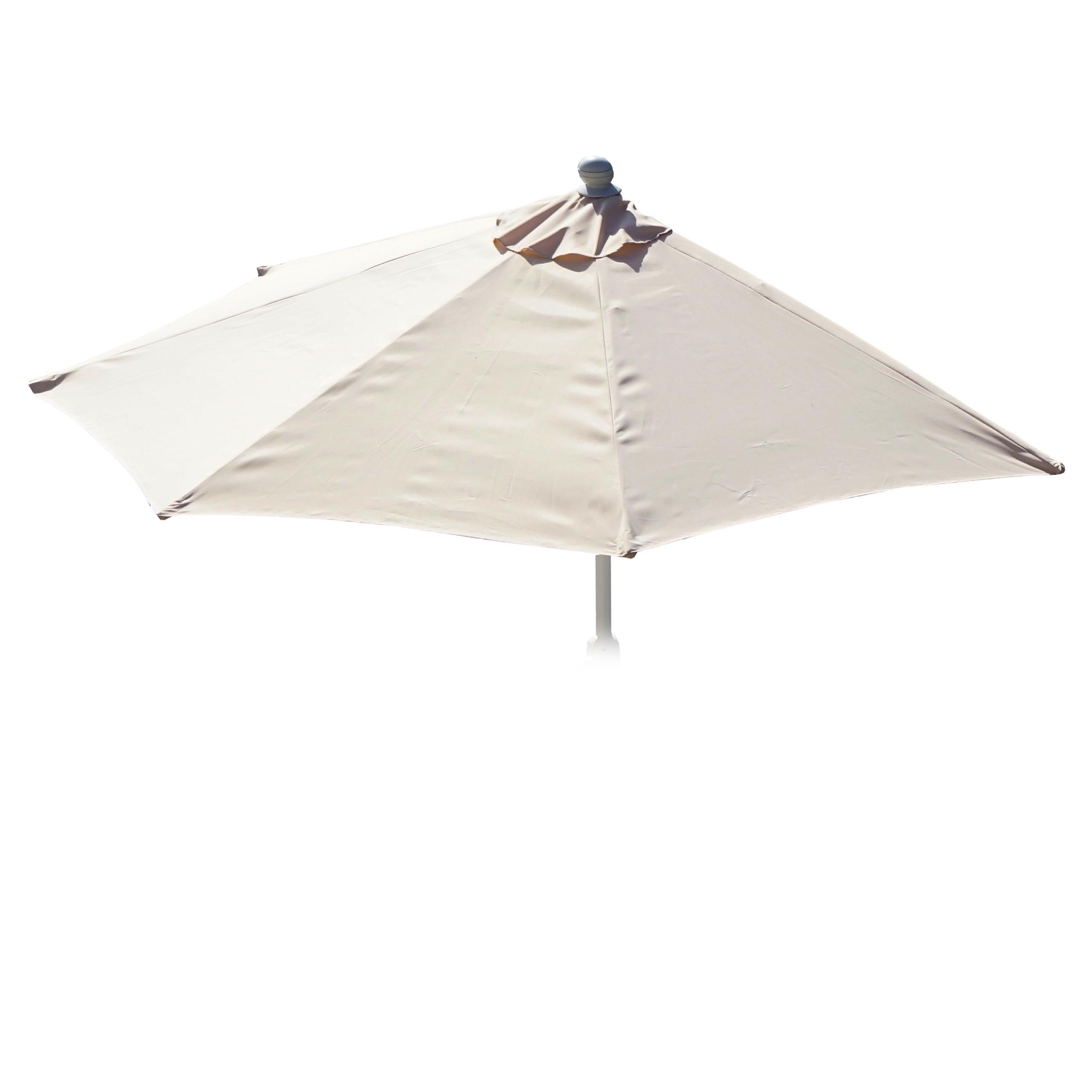 ERSATZ-BEZUG SONNENSCHIRM HALBRUND Cremeweiß - Weiß, Textil (285/145cm) - MCW