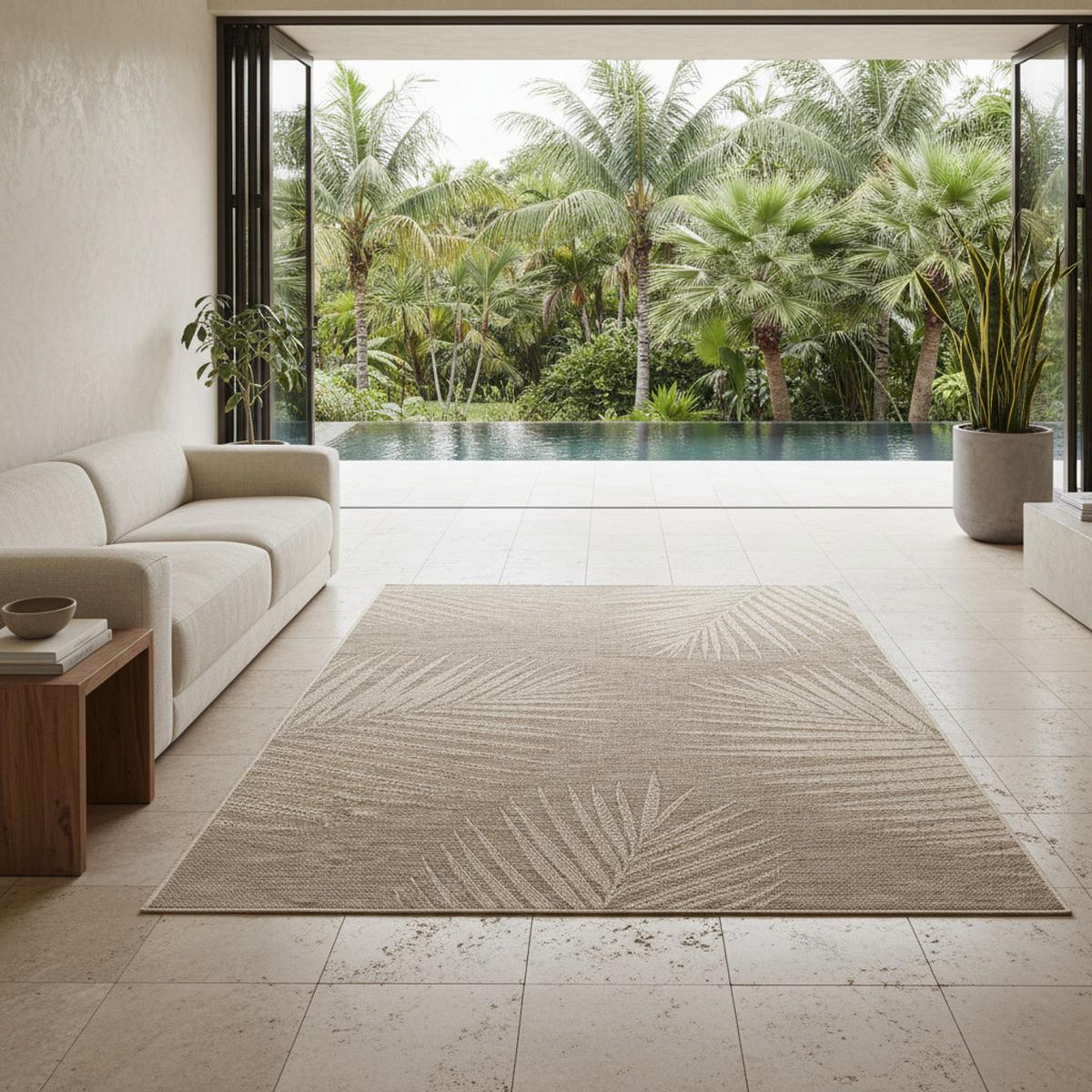 TEPPICH Outdoor ARLBERG in Braun, in Jute-Optik, 140 x 200 cm - Braun, Textil (200/140cm) - KADIMA DESIGN