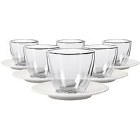 CAFÉ AU LAIT-SET Manufacture Rock weiß 250 ml 6er Set - Weiß, Glas/Keramik (0.25L) - Villeroy & Boch