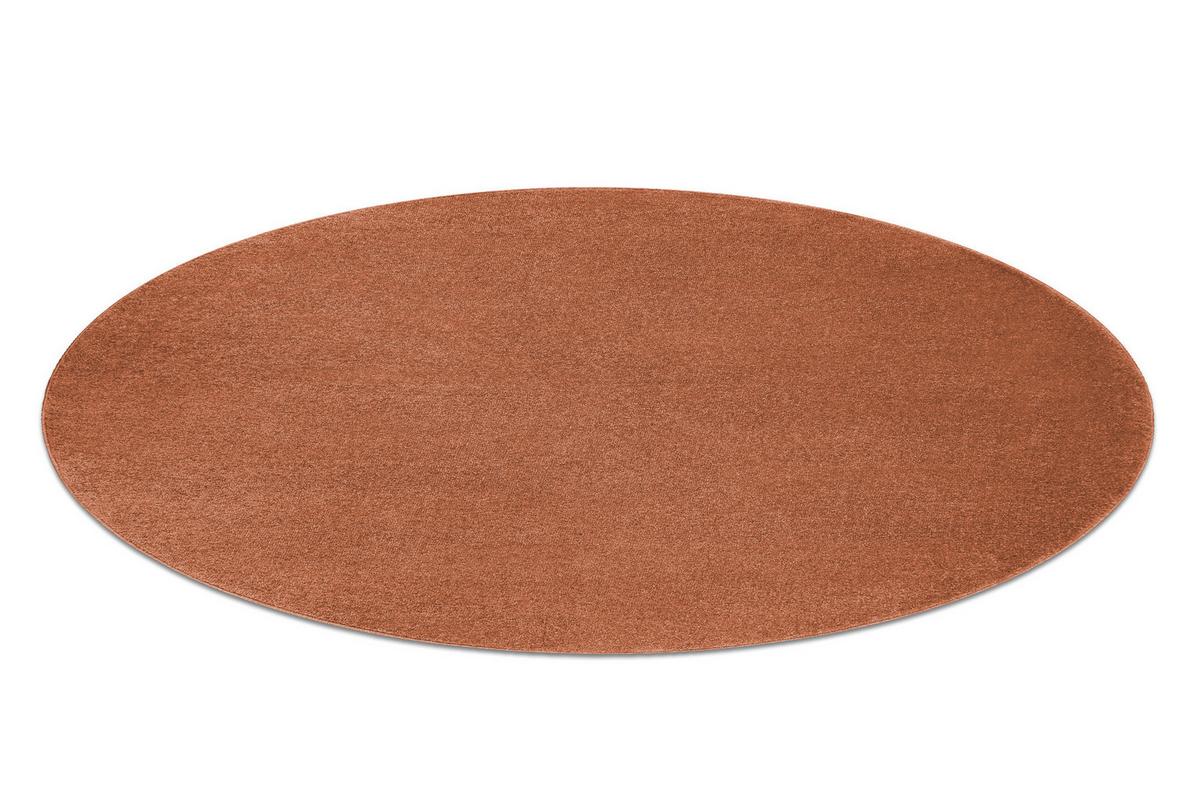 TEPPICH Softy 120 cm - Terracotta, Textil (120/120cm) - rugsX