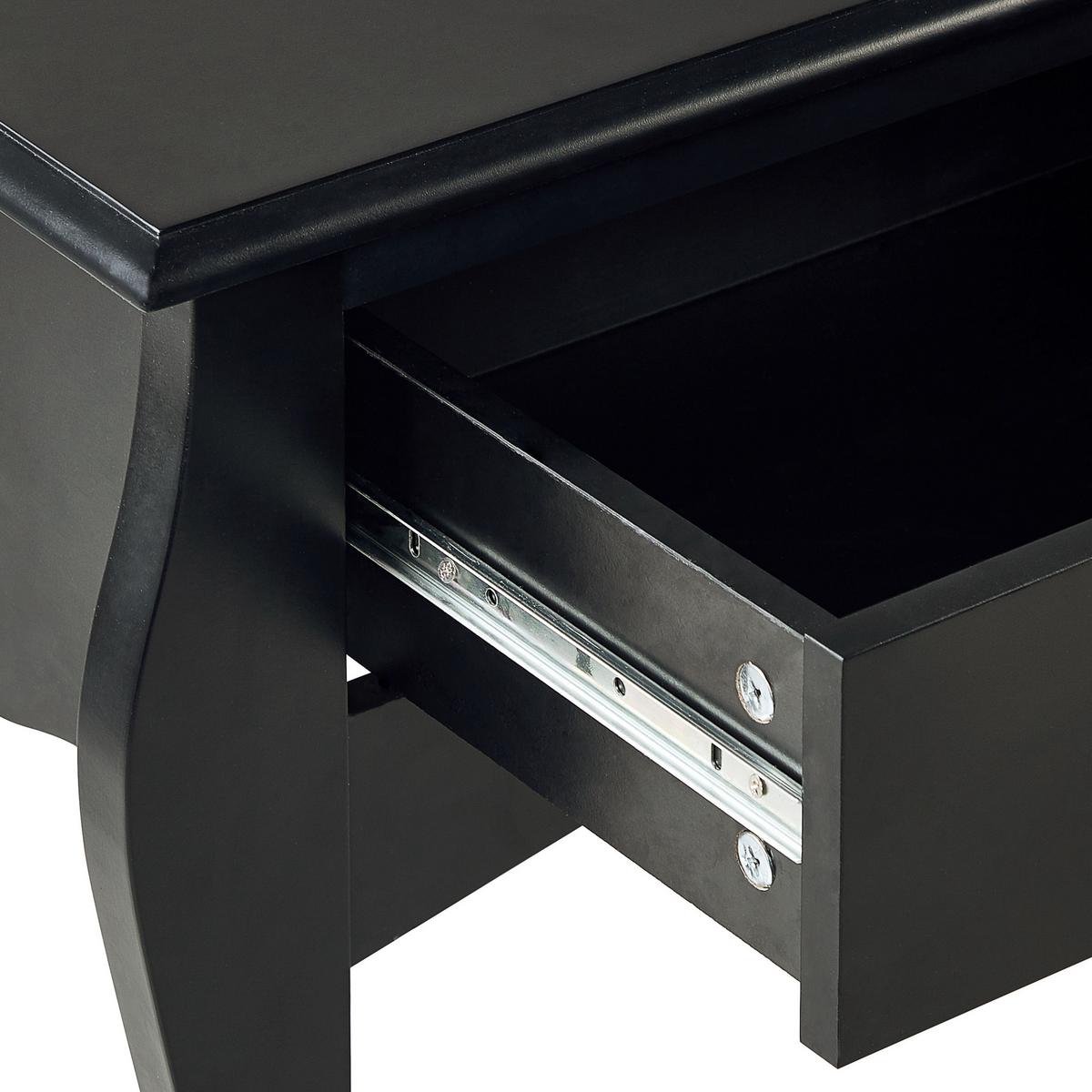KONSOLENTISCH schwarz 2 Schubladen Klawock - Schwarz, Holzwerkstoff (35/100/75cm) - Beliani