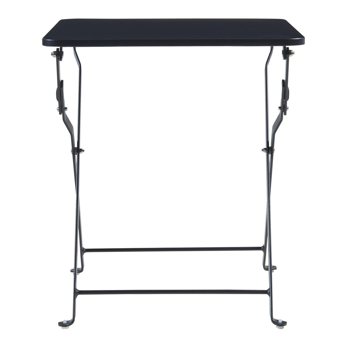 GARTENKLAPPTISCH Vegårshei - Schwarz, Metall (40/40/45cm) - [en.casa]