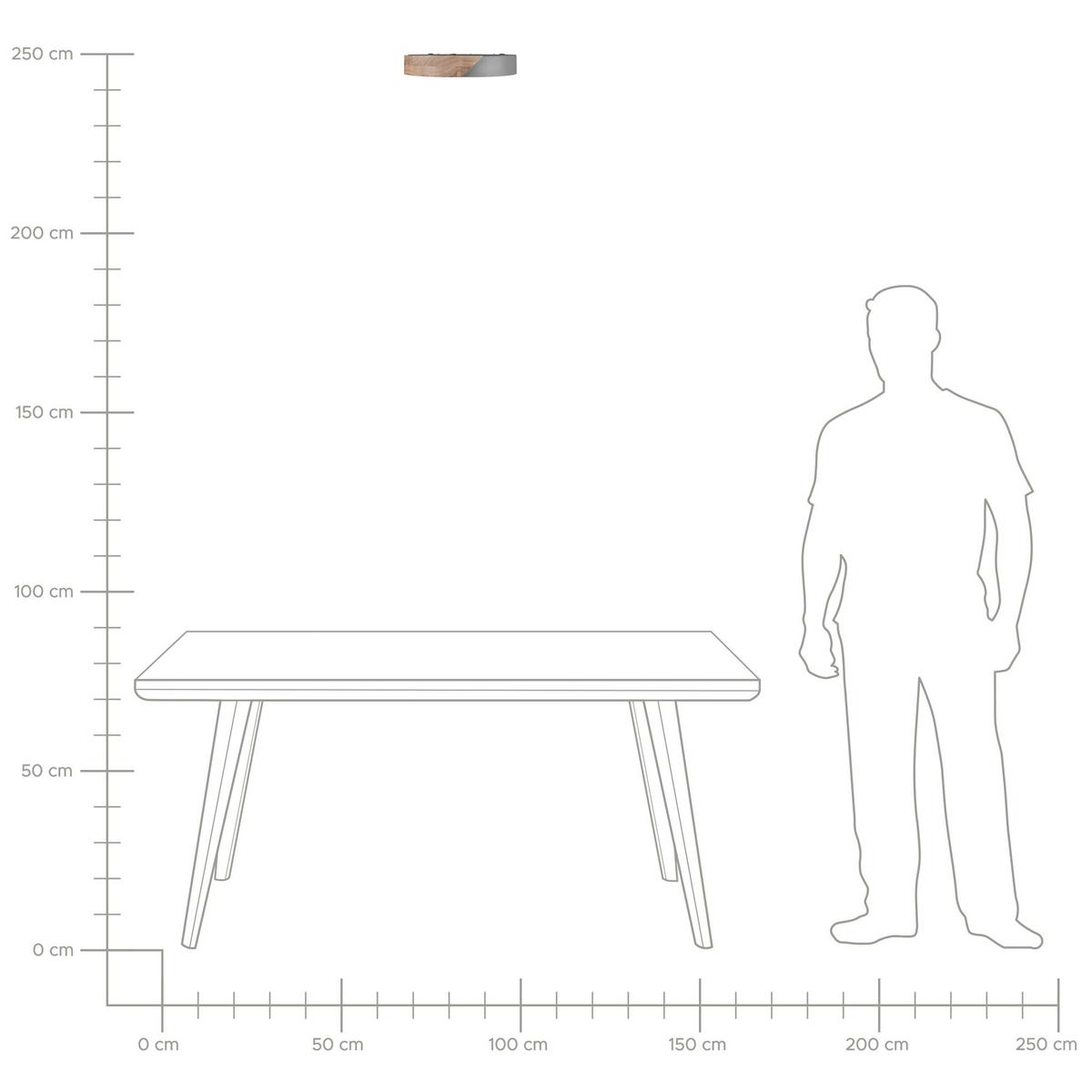 DECKENLEUCHTE Pattani 31/31/5 cm - Grau, Metall (31/31/5cm) - Beliani