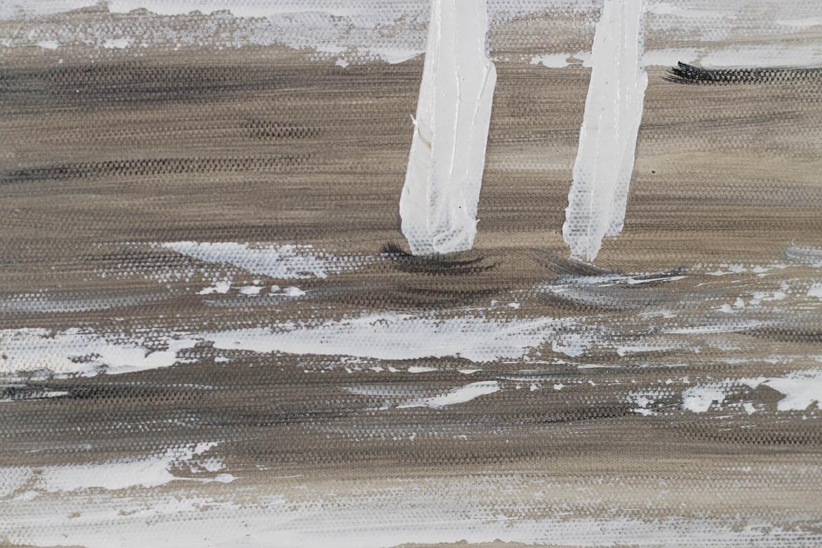 ACRYLBILD HANDGEMALT 60/90 cm - Goldfarben/Grau, Holz/Textil (60/90cm) - KUNSTLOFT