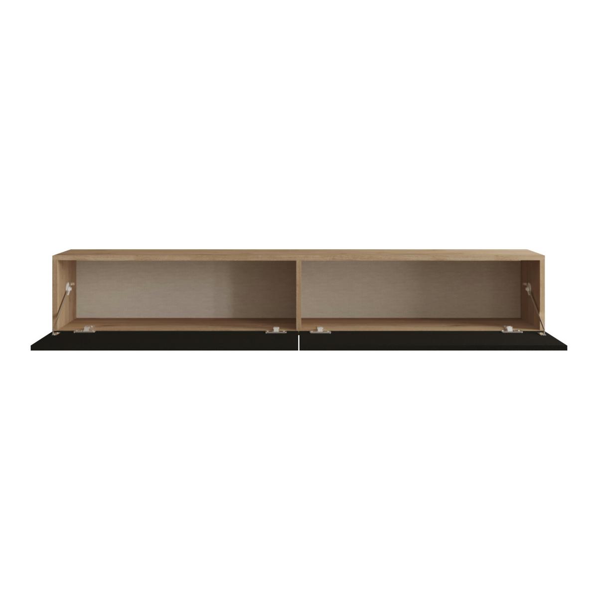 TV-ELEMENT Lapinlahti - Schwarz, Holzwerkstoff (180/29.5/31.5cm) - [en.casa]