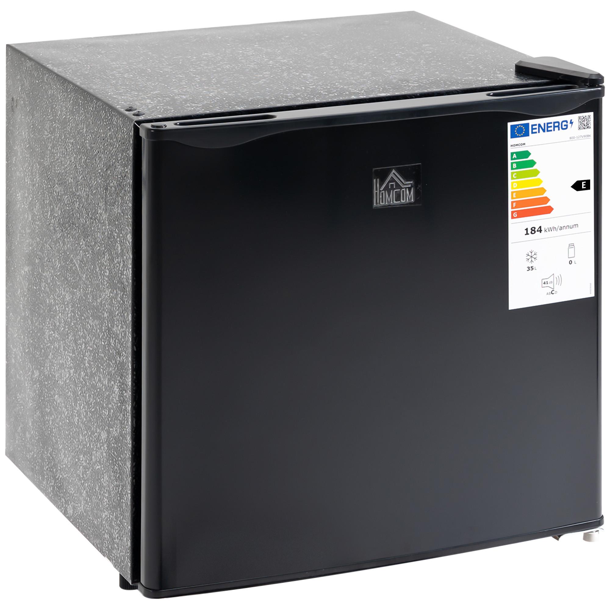 MINI-GEFRIERSCHRANK Stahl Kunststoff Schwarz - Schwarz, Kunststoff (44.2/48.8/47cm) - HOMCOM