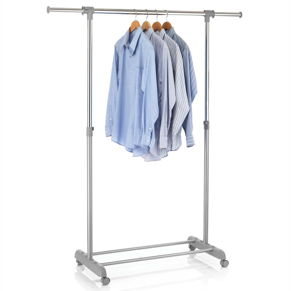 ROLLGARDEROBE SALA grau - Grau, Metall (93/96/44cm) - CARO-Möbel
