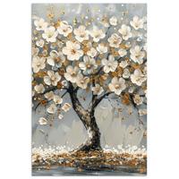 POSTER Baum - Blumen - Weiß - Natur - Kunst Room Decor 20x30 cm - Weiß, Papier (20/30/0.1cm) - MuchoWow